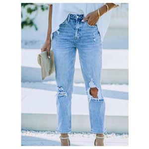 Vici High Rise Mom Ankle Jeans